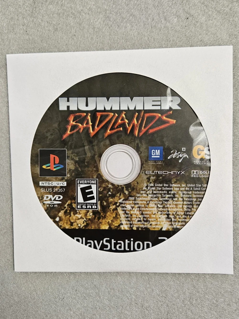 Hummer Badlands Sony PlayStation 2 PS2 Game Disc